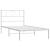 Cadru de pat din metal cu tăblie, alb, 100x200 cm GartenMobel Dekor