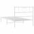 Cadru de pat din metal cu tăblie, alb, 107x203 cm GartenMobel Dekor