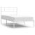 Cadru de pat din metal cu tăblie, alb, 107x203 cm GartenMobel Dekor