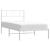 Cadru de pat din metal cu tăblie, alb, 107x203 cm GartenMobel Dekor