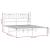 Cadru de pat metalic cu tăblie, alb, 135x190 cm GartenMobel Dekor
