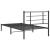 Cadru de pat din metal cu tăblie, negru, 107x203 cm GartenMobel Dekor