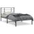 Cadru de pat din metal cu tăblie, negru, 107x203 cm GartenMobel Dekor