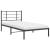 Cadru de pat din metal cu tăblie, negru, 107x203 cm GartenMobel Dekor