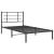 Cadru de pat din metal cu tăblie, negru, 107x203 cm GartenMobel Dekor