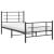 Cadru pat metalic cu tăblii de cap/picioare, negru, 100x190 cm GartenMobel Dekor