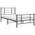 Cadru pat metalic cu tăblii de cap/picioare, negru, 107x203 cm GartenMobel Dekor