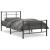Cadru pat metalic cu tăblii de cap/picioare, negru, 107x203 cm GartenMobel Dekor