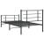 Cadru pat metalic cu tăblii de cap/picioare, negru, 107x203 cm GartenMobel Dekor