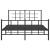 Cadru pat metalic cu tăblie de cap/picioare, negru, 135x190 cm GartenMobel Dekor