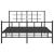 Cadru pat metalic cu tăblie de cap/picioare, negru, 140x190 cm GartenMobel Dekor