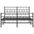 Cadru pat metalic cu tăblie de cap/picioare, negru, 120x190 cm GartenMobel Dekor
