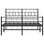 Cadru pat metalic cu tăblie de cap/picioare, negru, 120x200 cm GartenMobel Dekor