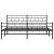 Cadru pat metalic cu tăblii de cap/picioare, negru, 183x213 cm GartenMobel Dekor