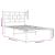 Cadru de pat metalic cu tăblie, alb, 90x190 cm GartenMobel Dekor