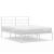 Cadru de pat metalic cu tăblie, alb, 140x200 cm GartenMobel Dekor