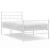 Cadru de pat metalic cu tăblie de cap/picioare, alb, 100x190 cm GartenMobel Dekor