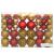 Globuri de Crăciun, 100 buc, auriu și roșu vin, 3 / 4 / 6 cm GartenMobel Dekor