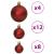 Globuri de Crăciun, 100 buc, roșu vin, 3 / 4 / 6 cm GartenMobel Dekor