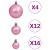 Set globuri de Crăciun 111 buc., roz, polistiren GartenMobel Dekor