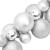 Ghirlandă de Crăciun cu globuri, argintiu, 175 cm, polistiren GartenMobel Dekor