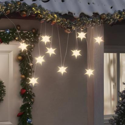 Lumină de Crăciun 10 LED-uri alb 10 cm GartenMobel Dekor