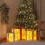 Cutii de Crăciun iluminate, 3 buc., 64 LED-uri, alb cald GartenMobel Dekor
