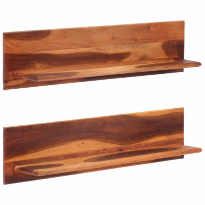 Rafturi de perete, 2 buc., 112x20x26 cm, lemn masiv de acacia GartenMobel Dekor