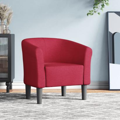 Fotoliu tip cuvă, roșu vin, material textil GartenMobel Dekor