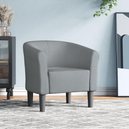Fotoliu tip cuvă, gri deschis, material textil GartenMobel Dekor