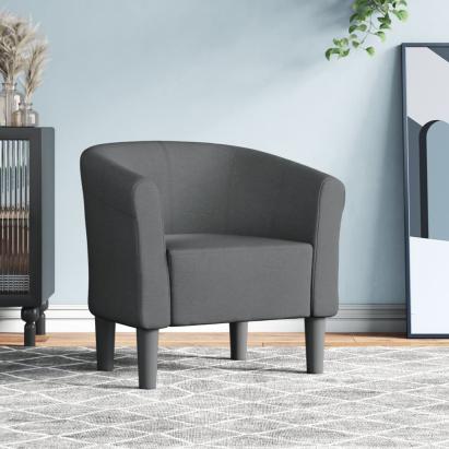 Fotoliu tip cuvă, gri închis, material textil GartenMobel Dekor