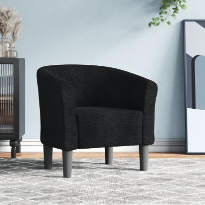 Fotoliu tip cuvă, negru, material textil GartenMobel Dekor
