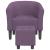Fotoliu tip cuvă cu taburet, violet, material textil GartenMobel Dekor