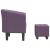 Fotoliu tip cuvă cu taburet, violet, material textil GartenMobel Dekor