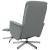 Scaun de relaxare cu taburet, gri deschis, textil GartenMobel Dekor