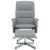Scaun de relaxare cu taburet, gri deschis, textil GartenMobel Dekor