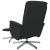 Scaun rabatabil cu taburet, negru, material textil GartenMobel Dekor