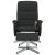 Scaun rabatabil cu taburet, negru, material textil GartenMobel Dekor