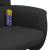 Scaun rabatabil cu taburet, negru, material textil GartenMobel Dekor