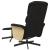 Scaun extensibil cu taburet, negru, material textil GartenMobel Dekor