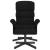 Scaun extensibil cu taburet, negru, material textil GartenMobel Dekor