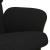 Scaun extensibil cu taburet, negru, material textil GartenMobel Dekor