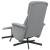Scaun de relaxare cu taburet, gri deschis, textil GartenMobel Dekor