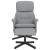 Scaun de relaxare cu taburet, gri deschis, textil GartenMobel Dekor