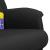 Scaun rabatabil cu taburet, negru, material textil GartenMobel Dekor