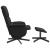 Scaun rabatabil cu taburet, negru, material textil GartenMobel Dekor