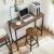 Masa pentru bucatarie/living/bar + 2 scaune, Artool, pal si otel, maro rustic, 100x40x90 cm GartenVIP DiyLine