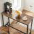 Masa pentru bucatarie/living/bar + 2 scaune, Artool, pal si otel, maro rustic, 100x40x90 cm GartenVIP DiyLine