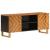 Dulap TV maro și negru 105x33,5x46 cm lemn masiv de mango GartenMobel Dekor
