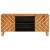 Dulap TV maro și negru 105x33,5x46 cm lemn masiv de mango GartenMobel Dekor